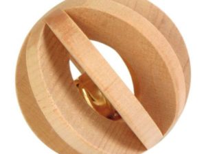 Trixie Lamellenholzball mit Glocke für Kleintiere