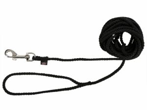 Trixie Schleppleine aus Nylon - schwarz, 10 m