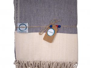 Strandtuch & Badetuch "Ecobain Rugged Towel" black lavender