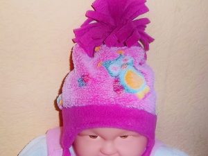 Wintermütze "Eule" beere Gr. 46/48