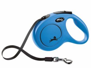 FLEXI Rollleine New CLASSIC Gurt - 5m, bis 25kg - Blau