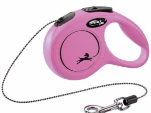FLEXI Rollleine New CLASSIC Seil - 3m, bis 8kg - Pink