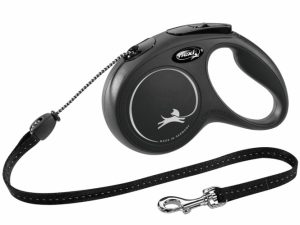 FLEXI Rollleine New CLASSIC Seil - 5m, bis 20kg - Schwarz