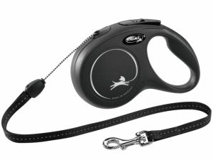 FLEXI Rollleine New CLASSIC Seil - 8m, bis 12kg - Schwarz