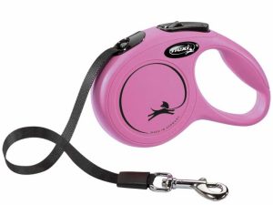 FLEXI Rollleine New CLASSIC Gurt - 3m, bis 12kg - Pink