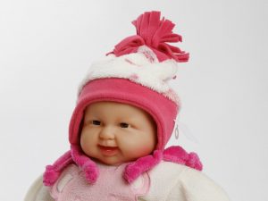 Wintermütze "Mona" pink/weiß Gr. 50/52