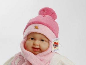 Schalmütze "Jamina" rosa Gr. 46/48