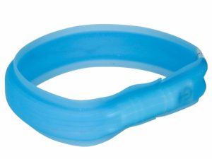 Trixie Flash Leuchtband USB - extra breit - blau / 50 cm