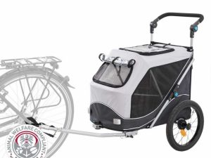 Trixie Fahrrad-Anhänger für Hunde - grau/schwarz - M