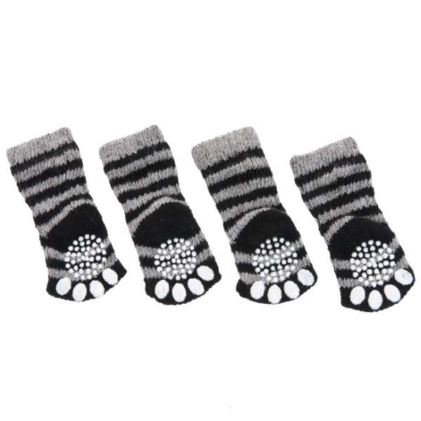 Karlie Doggy Socks Hundesocken 4er Set - Schwarz/Grau - L – Bild 3