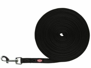 Trixie Schleppleine, gummiert - schwarz - 10 m/15 mm