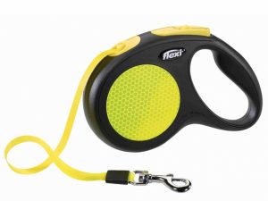 Flexi New Classic Neon Gurt-Roll-Leine - M / Gelb