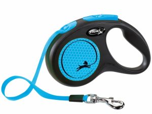 Flexi New Classic Neon Gurt-Roll-Leine - S / Blau