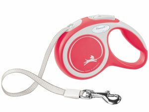 FLEXI Rollleine New COMFORT Gurt - 3m, bis 12kg - rot