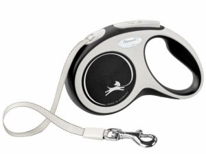 FLEXI Rollleine New COMFORT Gurt - 5m, bis 15kg - schwarz