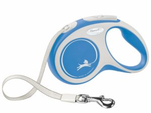 FLEXI Rollleine New COMFORT Gurt - 5m, bis 15kg - blau