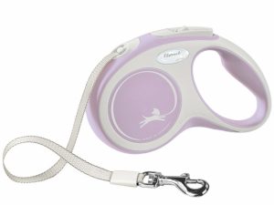 FLEXI Rollleine New COMFORT Gurt - 5m, bis 15kg - rosa