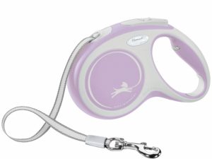 FLEXI Rollleine New COMFORT Gurt - 5m, bis 25kg - rosa
