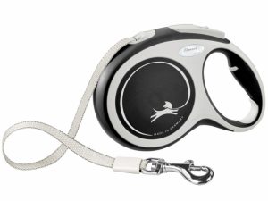 FLEXI Rollleine New COMFORT Gurt - 8m, bis 50kg - schwarz