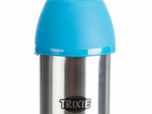 Trixie Edelstahl-Flasche mit Trinknapf - 300 ml