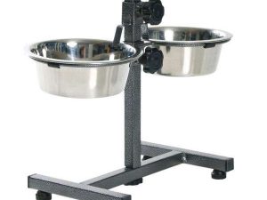 Trixie Hundebar mit Edelstahlnäpfen - 2 x 2,8 l