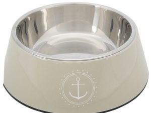 Trixie BE NORDIC Napf aus Melamin und Edelstahl - sand - 0,2 l/ø 14 cm