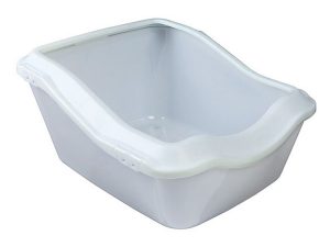 Trixie Katzentoilette Cleany Cat mit Rand - weiß