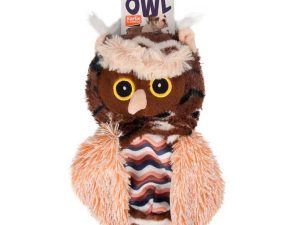 Karlie Flamingo Plüschtier Eule mit großem Squeaker