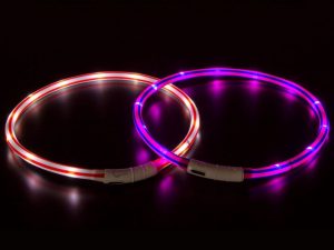Karlie Visio Light LED-Leuchtschlauch mit USB - Gestreift - violett-pink
