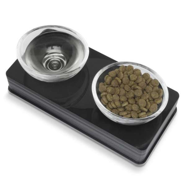 CATIT Style Glass Diner Doppelnapfständer - Schwarz – Bild 3