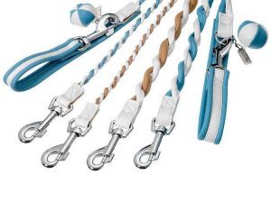 Karlie COTTAGE LINE Führleine - Blau-Weiß - 10 mm, 110 cm