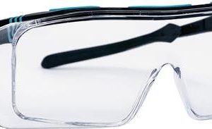 Über- u.Besucherbrille Ontor EN 166 Fassung:schwarz türkis Scheibe:klar PC INFIE