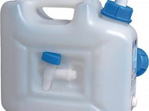 Wasserkanister 12l HDPE m.Ablasshahn+Pumpspender H310x165xT350mm HÜNERSDORFF