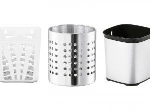 ZELLER PRESENT Besteckkorb Edelstahl 13cm Ø12cm silber