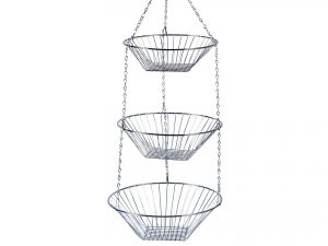 ZELLER PRESENT Korb zum Hängen ch3 Körbe 72cm Ø25,5cm silber