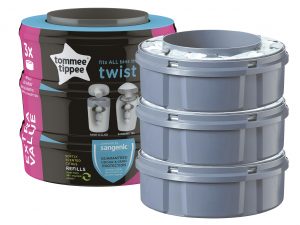 TOMMEE TIPPEE Nachfüllkassette Twist&Click + Sangenic Tec Windeleimer 3er Set