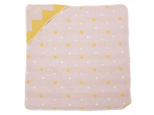 FUSSENEGGER Babydecke mit Kapuze 'Kronen'