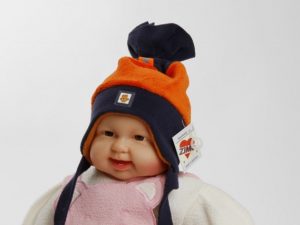 Wintermütze "Alex" orange/blau Gr. 42/44