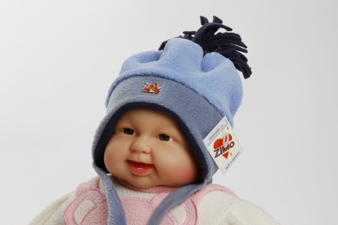 Wintermütze "Felix" blau/grau Gr. 42/44