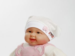 edle Kopftuch - Bandana "Merry" mit Lochstickerei, Gr. 38/40