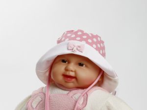 Nackenschutzmütze "Pünktchen" Gr. 54/56