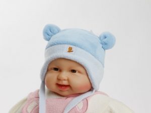 Wintermütze "Teddy"  eisblau  Gr. 50/52