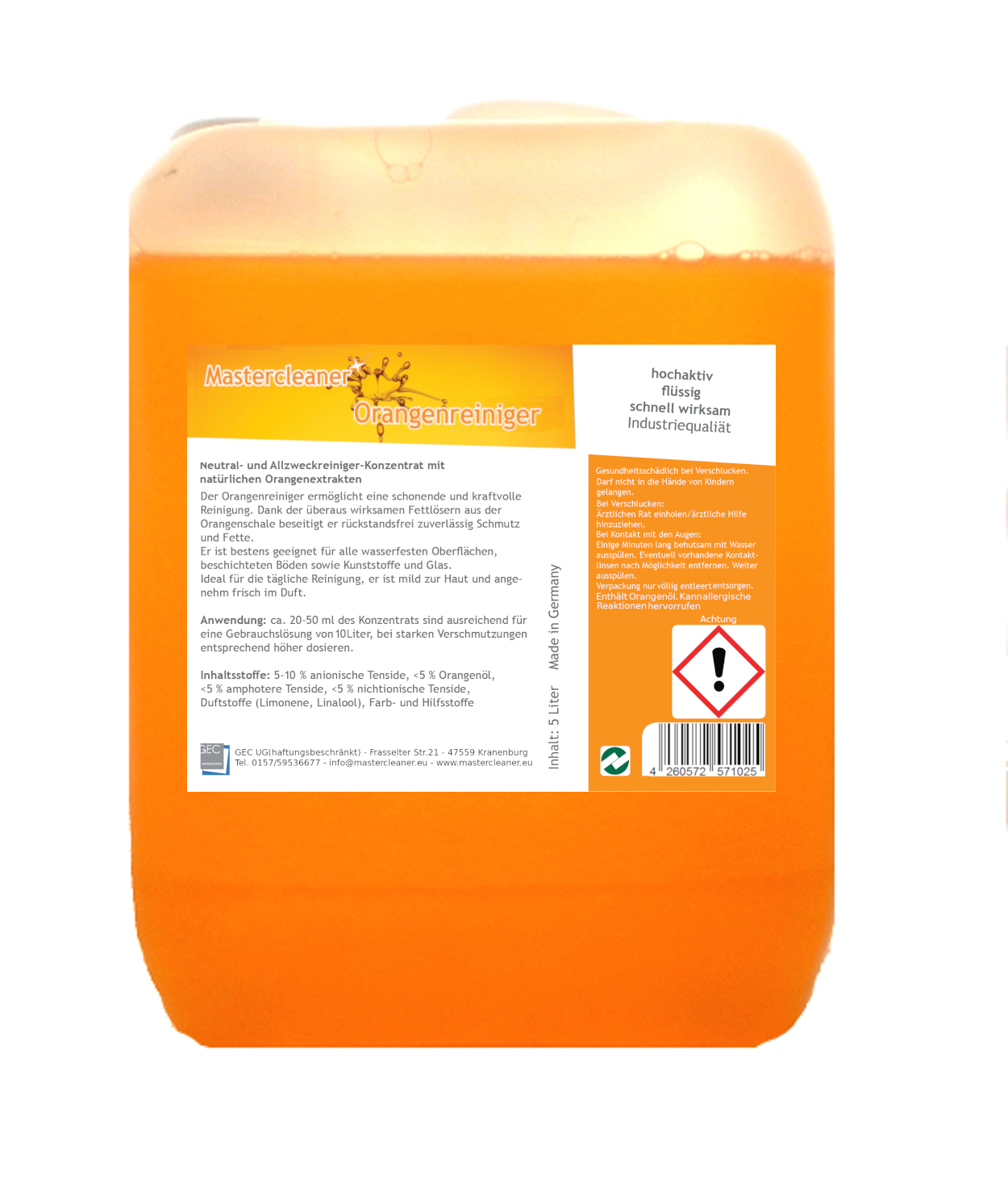 Mastercleaner Orangenreiniger 5 Liter