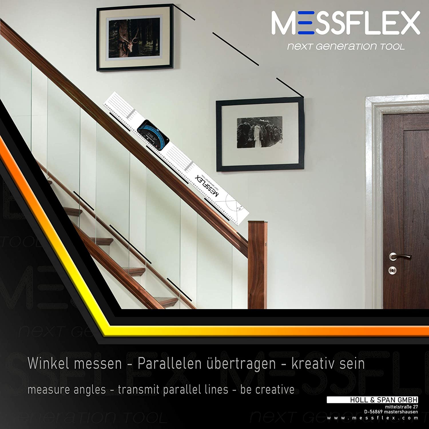 MESSFLEX Wasserwaage Neigungsmesser Winkelmesser mit App für Smartphone – Bild 4