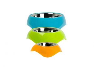 Pawise Edelstahlnapf mit Kunststoffhalter - 750 ml / Grün