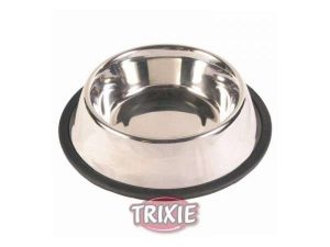 Trixie Edelstahlnapf mit Gummiring - 0,45 l