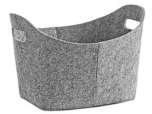 ZELLER PRESENT Aufbewahrungskorb Filz oval 37x28x25cm grau