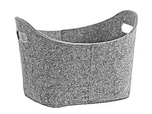 ZELLER PRESENT Aufbewahrungskorb Filz oval 31,5x19x21cm grau