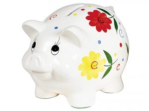 Sparschwein 'Blumendeko'