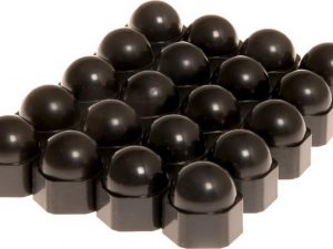Radmuttern-Kappen 20 Stück Schwarz 17mm